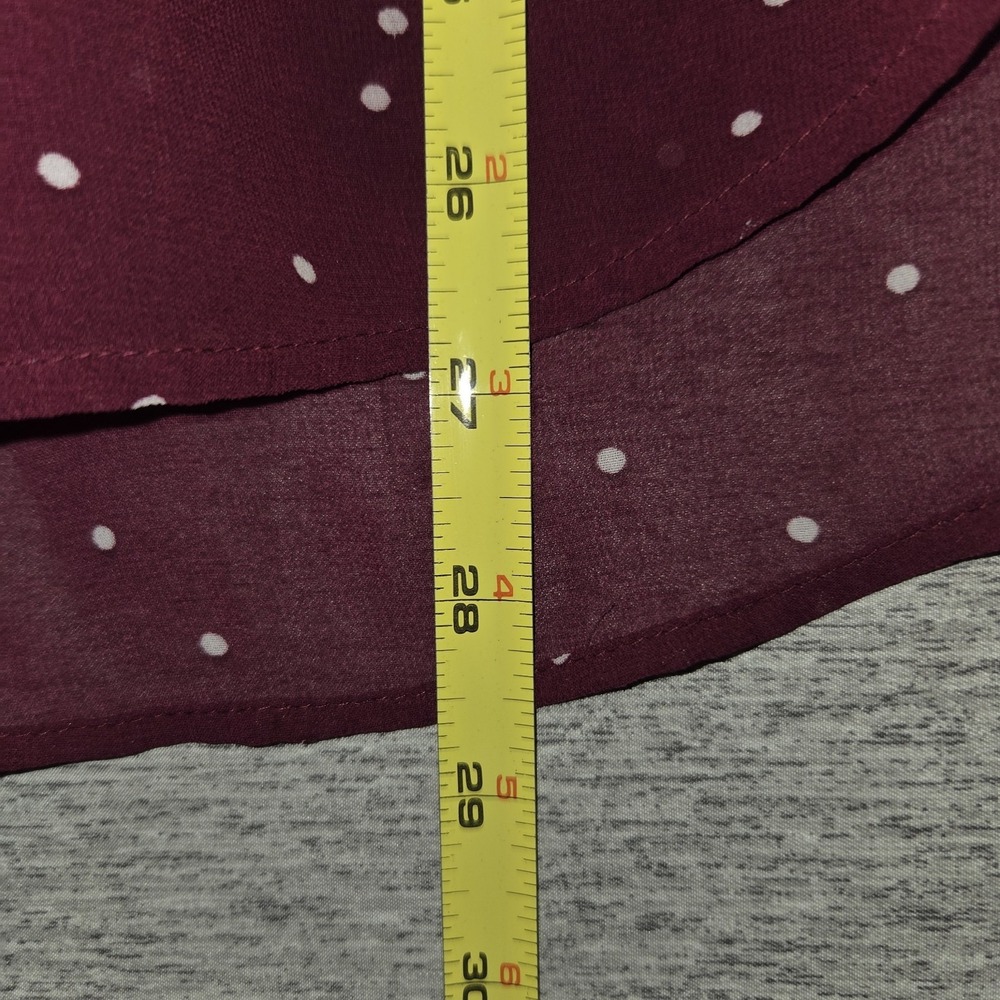 Daniel Rainn Plum Dot Pintuck Button-Front Blouse - Picture 4 of 9